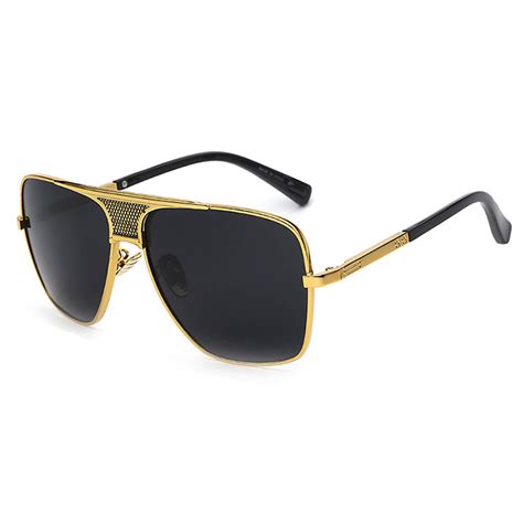 men's gold frame sunglasses